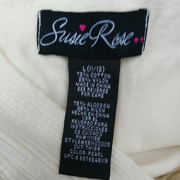 🆕Susie Rose Ivory Sweater Long Sleeves Junior Large 11/13 - Picture 10 of 11